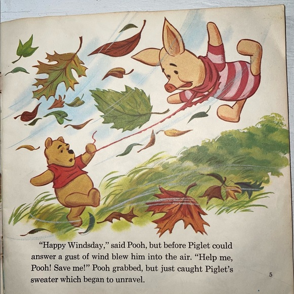 Walt Disney Presents Winnie The Pooh And The Blustery Day Record And Book Read - Picture 7 of 12
